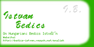 istvan bedics business card